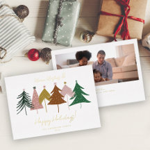 Árvores de Natal Festivas Minimalistas