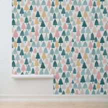 Árvores de Natal Floresta de Pinheiros Pastel Esta