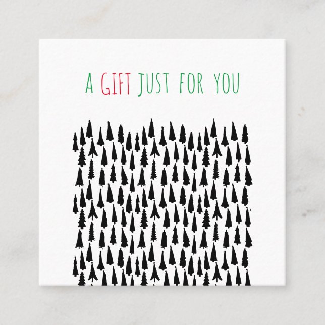 Árvores de Natal Modernas Certificado de Presente  (Frente)