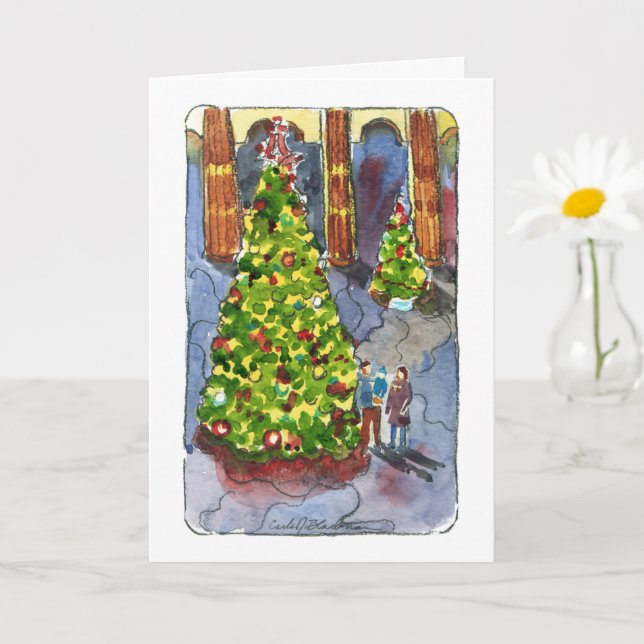 Árvores de Natal no Playhouse Square Cartão de Boa (Planta pequena)