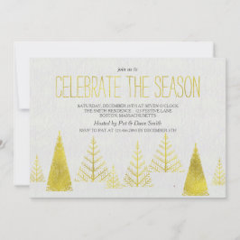 Árvores de Natal ouros - Convite de festas de Nata