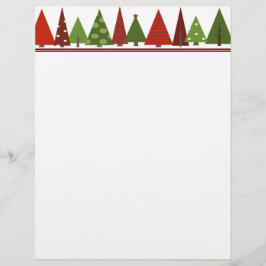 Árvores de Natal - Papel Carta de Natal