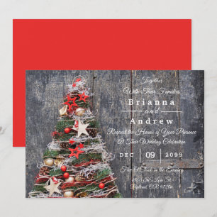 Árvores de Natal Rustic Wood Country Casam Estrela