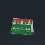 Árvores de Natal vermelhas & cartão verde da dobra<br><div class="desc">Árvores de Natal vermelhas & cartão verde da dobra do papel de Brown. Personalize como nunca você quer. Você pode adicionar o texto para dentro ou para deixá-lo vazio à mão escreva algo em o senhor mesmo.</div>