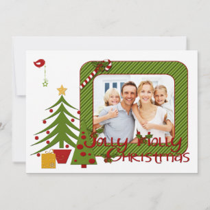 Árvores de Natal Whimsy, Pássaro, Cartão com fotos