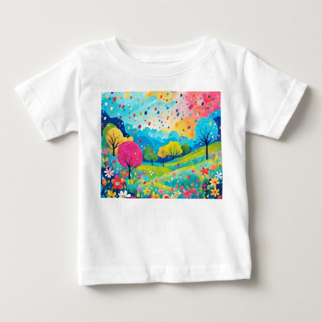 Árvores e Flores Felizes, Camiseta de Suor Nature  (Frente)