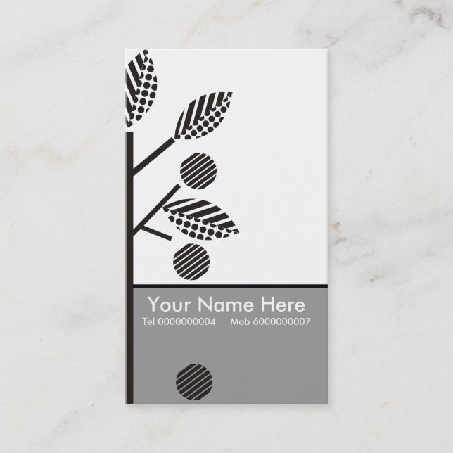 Árvores E Suas Cartões de visitas Frutas (Frente)