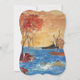 Árvores em Amarelo Cartão de Saudação Personalizáv