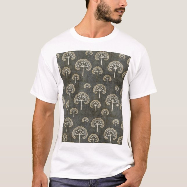 Árvores em T-Shirts masculinas de inverno (Frente)