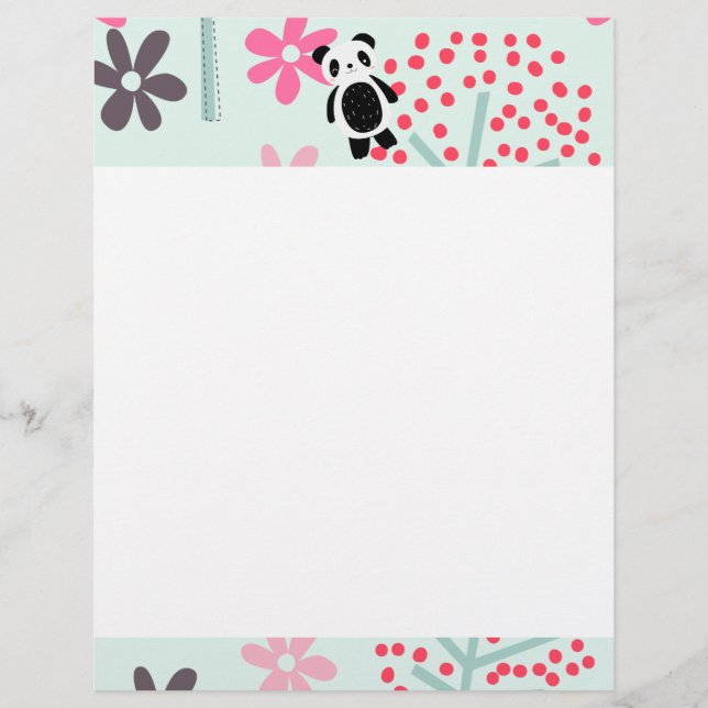 Árvores, Flores e Ursos de Panda (Frente)