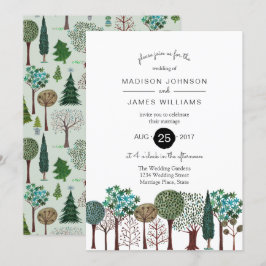 Árvores Floresta Jardim Bosque Casamento | Convite
