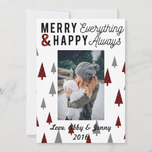 Árvores modernas vermelhas do triângulo do cartão