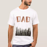 Árvores Pai de aniversário de madeira T-Shirt<br><div class="desc">Árvores verdes russas "pai" na camisa.</div>