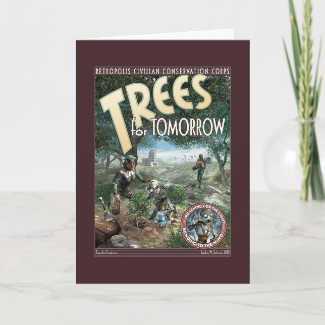 Árvores para o cartão do amanhã (Frente)