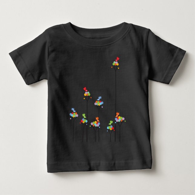 Árvores pontilhadas & t-shirt feito sob encomenda (Frente)