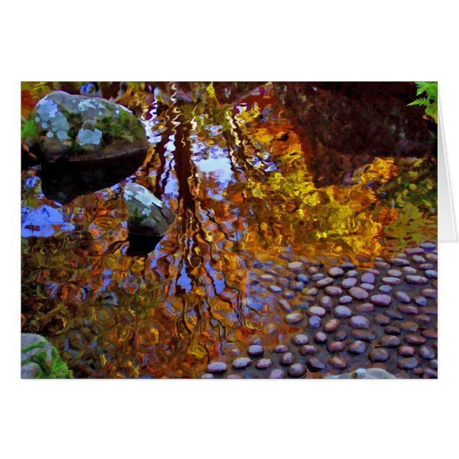 Árvores Refletidas - Cartão (Frente Horizontal)