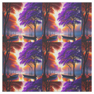 Árvores Roxas De Jacaranda No Rio, Tecido