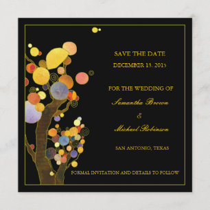 Árvores Whimsical Salvem a Data Convites de Casame