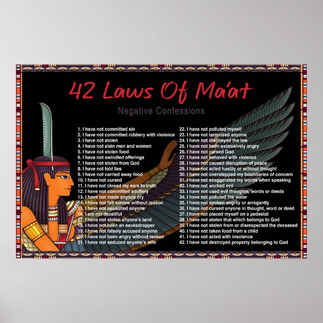 As 42 Leis Da Matéria - Poster De Confissões Negat (Frente)