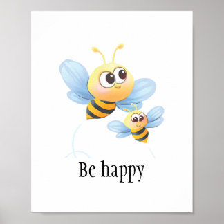 As abelhas bonitas são poster de parede feliz para