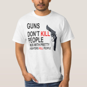 As armas não matam, pais com filhas fazem t-shirt