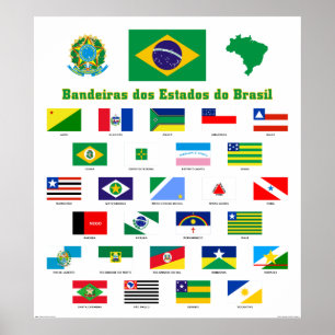 As bandeiras do poster de Brasil