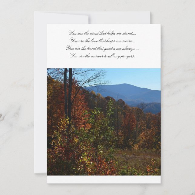 As belas Montanhas Blue Ridge durante outono (Frente)