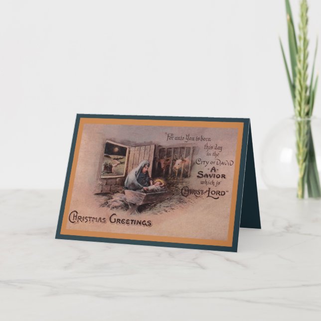 As bênçãos do cartão de saudação de Natal (Frente)