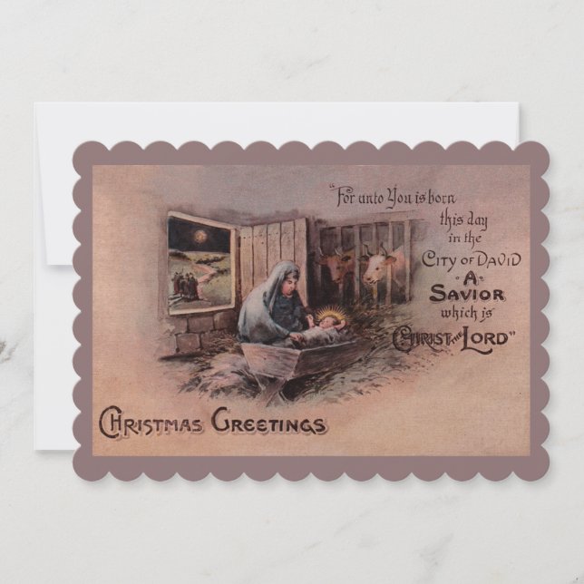 As bênçãos do cartão plano de Natal (Frente)