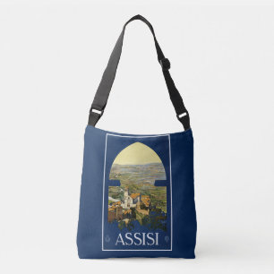 As bolsas das viagens vintage de Assisi Italia