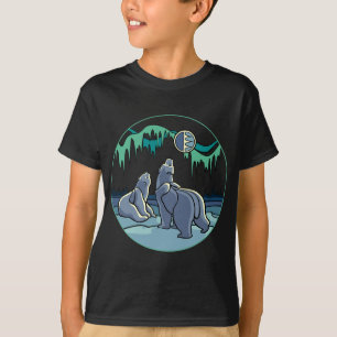 As camisas do miúdo do urso polar do t-shirt do