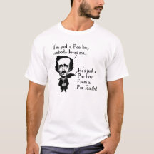 As camisetas engraçadas do menino de Edgar Allan