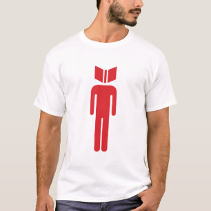 As caras leram o t-shirt do logotipo