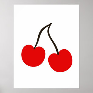 As cerejas modernas imprimem ou poster para sua