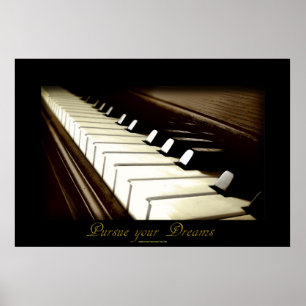 AS CHAVES do PIANO "levam a cabo poster da arte