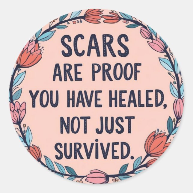 As cicatrizes são um adesivo de prova (Frente)