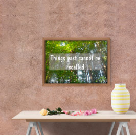 As coisas passadas não podem ser lembradas poster 