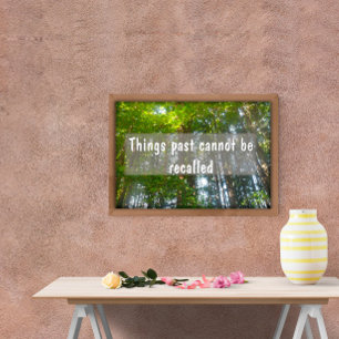As coisas passadas não podem ser lembradas poster