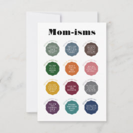 As coisas que o Mães diz cartão