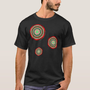 As cores da camisa escura dos homens do Natal