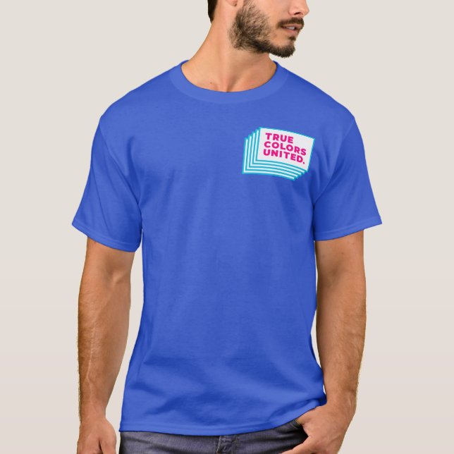 As cores verdadeiras uniram a camisa (azul) (Frente)