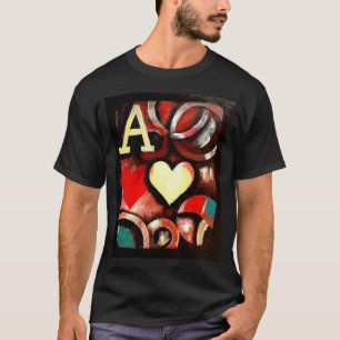 Ás da camisa do póquer T do estilo dos grafites 