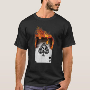 Ás de Camisa de Espada Engraçada Camisa de Poker