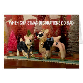 As decorações de Natal ficaram com um cartão perso