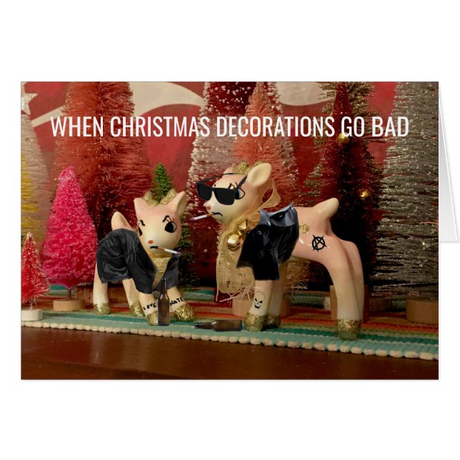 As decorações de Natal ficaram com um cartão perso (Frente Horizontal)