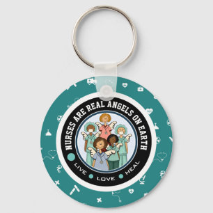 As enfermeiras são anjos reais na terra. Chaveiro