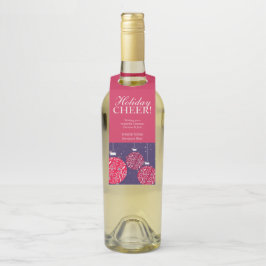 As etiquetas de vinho de Natal batem azul vermelho
