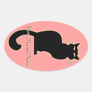 As etiquetas do gato personalizaram o amante do