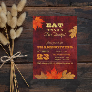 As folhas de outono comem a bebida e sejam convite
