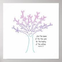 As Folhas do Poster de Árvore